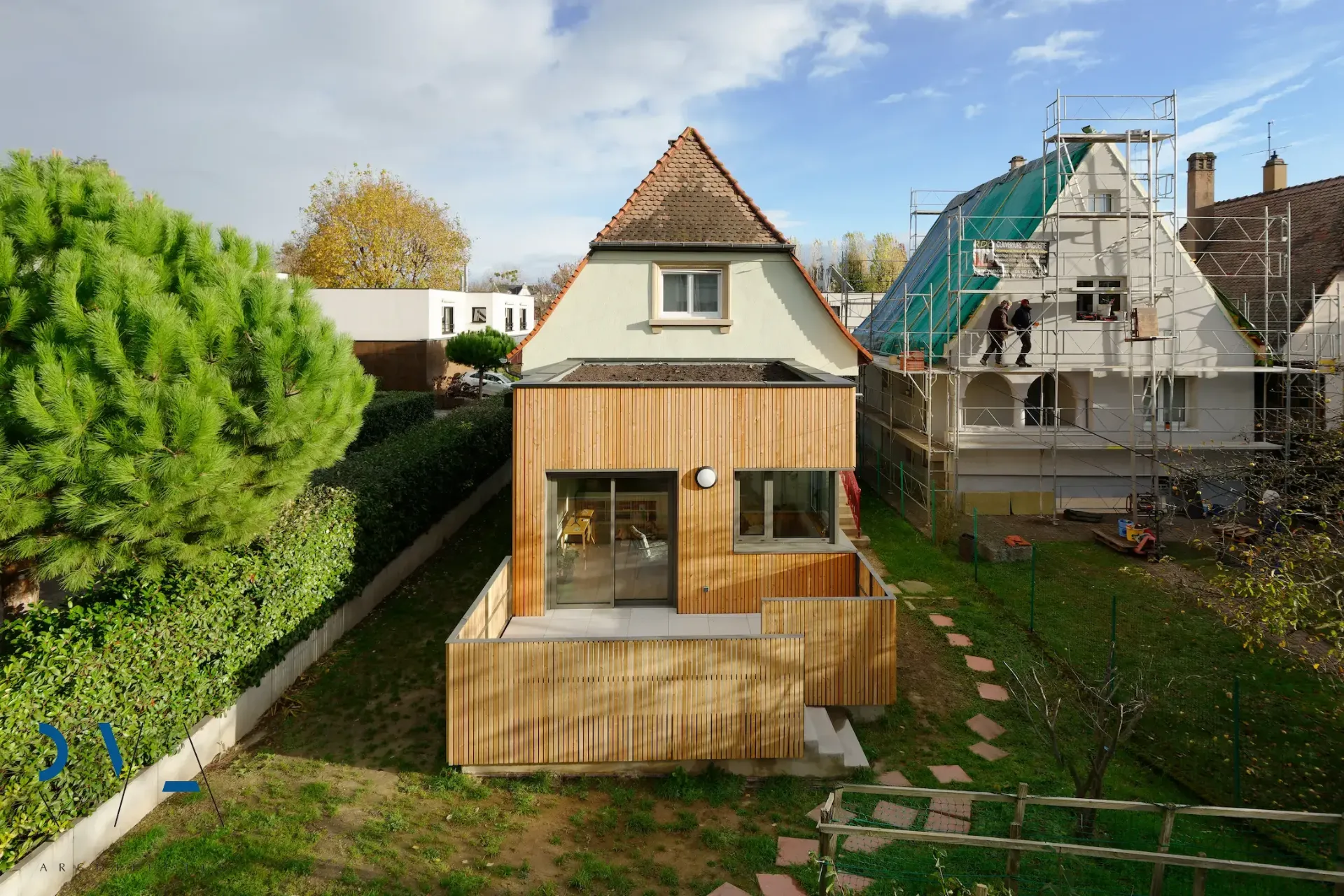 Extension bois du projet UJ réalisée par RYA Architectes